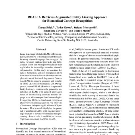 Real A Retrieval Augmented Entity Linking Approach For Biomedical