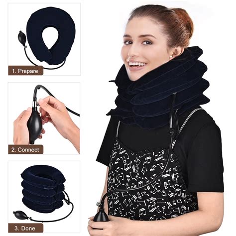 Cervical Neck Traction Device Layers Inflatable Adjustable Neck