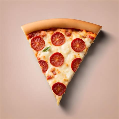 premium photo top view pizza slice  empty background