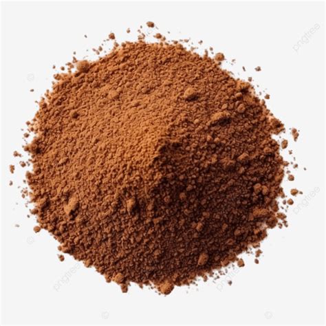 Roasted Coffee Powder Particle Isolated Isolated Brown Pile Png