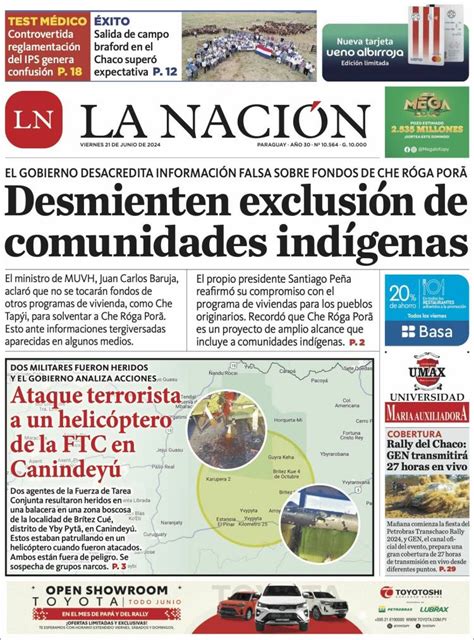 Periódico La Nación Paraguay Periódicos De Paraguay Edición De