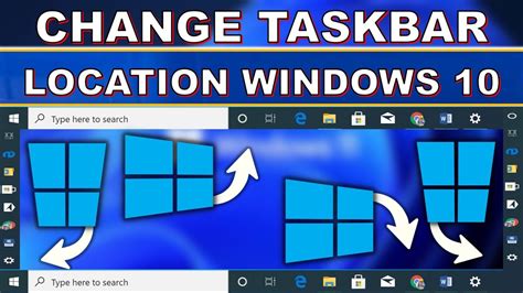 How To Change Taskbar Location In Windows 10 Youtube