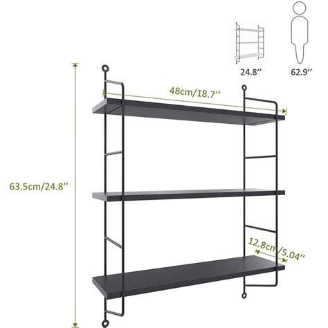 Latitude Run Ashanee 3 Piece Tiered Shelf With Adjustable Shelves