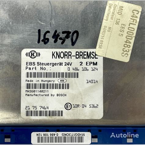 Knorr Bremse FL II 01 13 0486106124 Control Unit For Volvo FL FE