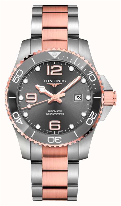 Longines Hydroconquest Automatic 43mm Grey Dial Two Tone Watch