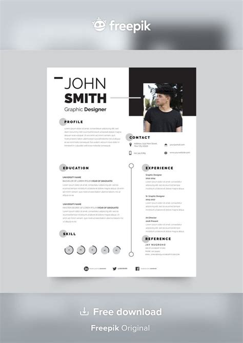 Premium Vector Professional Curriculum Vitae Template En