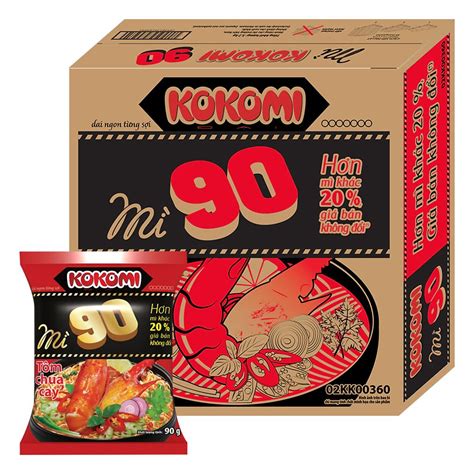 Mì Kokomi Đại 90 Tôm chua cay 90g – Siba Food Hà Nội