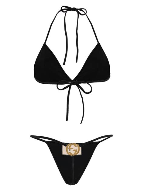 Gucci Interlocking G Bikini Black FARFETCH