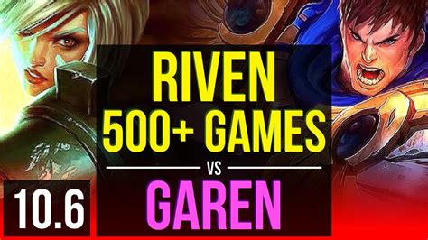 Riven Vs Garen Top Defeat 4 8m Mastery Points 3 Early Solo Kills