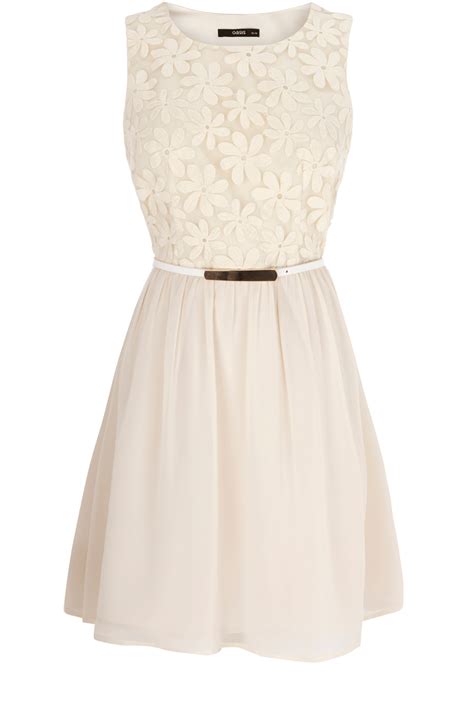 Oasis Clothing | Off White Daisy Bodice Dress | Womens Fashion Clothing ...