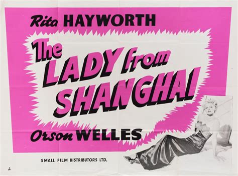 The Lady From Shanghai Original R1950s British Quad Movie Poster