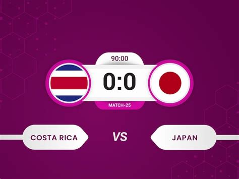 Partido Jap N Vs Costa Rica Con Marcador Y Retransmisi N Vector