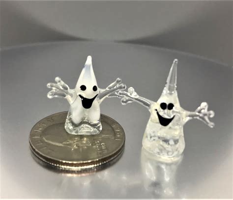 Hand Blown Mini Glass Figurines Ghosts 3 75 Ea Etsy