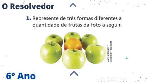 Represente De Tr S Formas Diferentes A Quantidade De Frutas Da Foto A