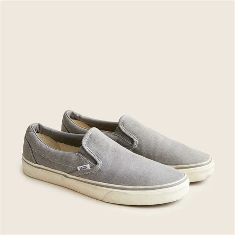 J Crew Vans For J Crew Washed Canvas Classic Slip On Sneakers For Men