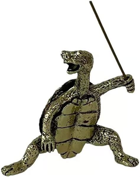 Soportes Para Incienso De Palo De Tortuga Kung Fu De Cobre Antiguo