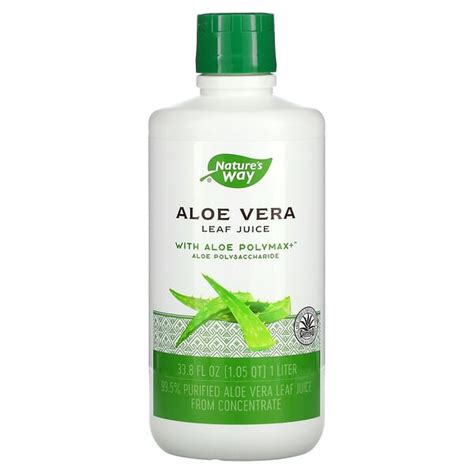 Nature S Way Aloe Vera Leaf Juice 33 8 Fl Oz 1 L