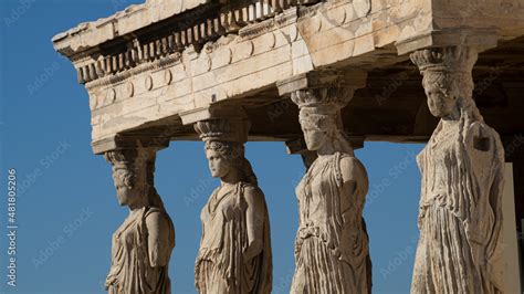 Acr Polis De La Ciudad De Atenas Ruinas Estructuras Columnas Y