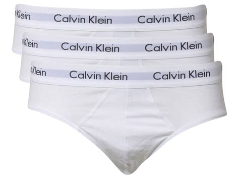 Calvin Klein Mens Briefs Low Rise Underwear 3 Pairs White Sz L Nb2613