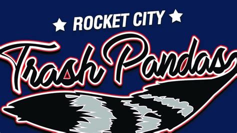 Rocket City Trash Pandas Logo Graphic Design Hero