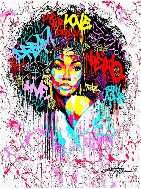 Afro Girl African Melanin Dripping Art Graphic Black History Month