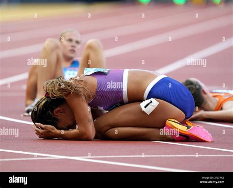 Katarina Johnson Thompson GBR Ccelebrates In Heptathlon During The