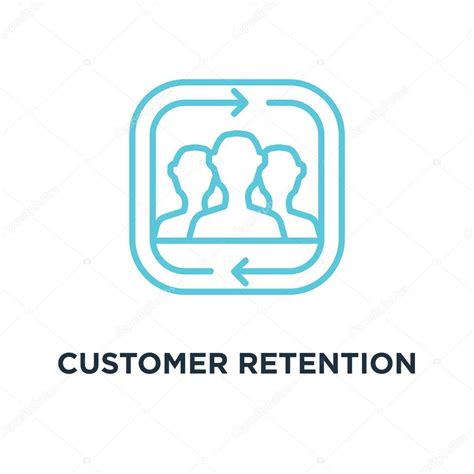 icono de retención de clientes clientes que regresan diseño de símbolo