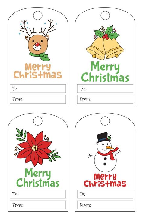 10 Best Free Printable Christmas Labels Templates Pdf For Free A