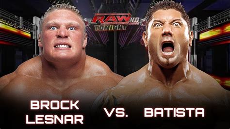 Brock Lesnar Vs Batista Full Match Wwe 2k23 Youtube