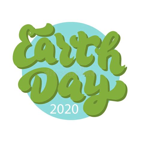 Earth Day Lettering Font Save The Planet Text Concept Environmental