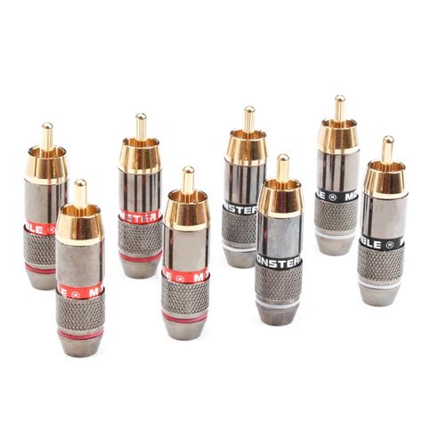 Yt 12x Double Self Locking Pailccs Monsters Rca Gold Plated Copper