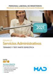 SERVICIOS ADMINISTRATIVOS GRUPO PROFESIONAL E1 TEMARIO Y TEST PARTE