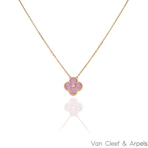 Van Cleef And Arpels Limited Edition Rhodonite Vintage Alhambra Holiday