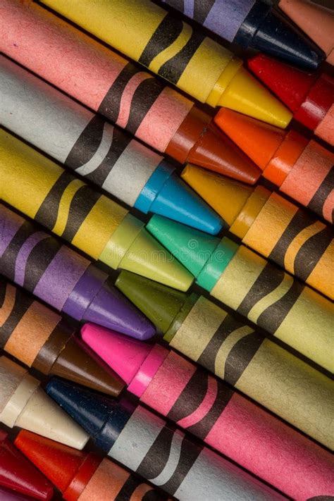 Two Rows Of Crayons Fitted Together Stock Image Image Of Education