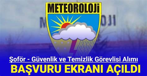 Meteoroloji Genel Müdürlüğü sözleşmeli personel alımı başvuru ekranı