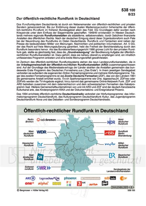 Der öffentlich rechtliche Rundfunk in Deutschland Massenmedien