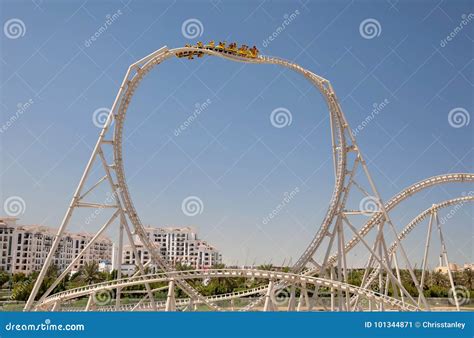 Ferrari World Roller Coaster Editorial Photo - Image of entertainment ...