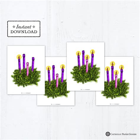 Advent Wreath by Week, 9 Advent Color Prints, Digital, Printable ...