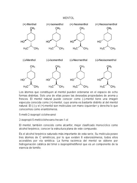 Mentol Pdf Alcohol Solubilidad