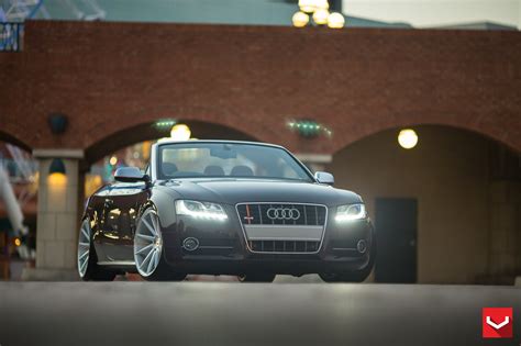 Custom Lighting And Custom Rims On Black Convertible Audi A5 Carid