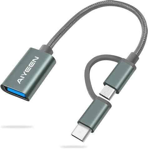 Aiyeen 2 In 1 Usb Cmicro To Usb Adapter Usb C To Usb 30 Usb To