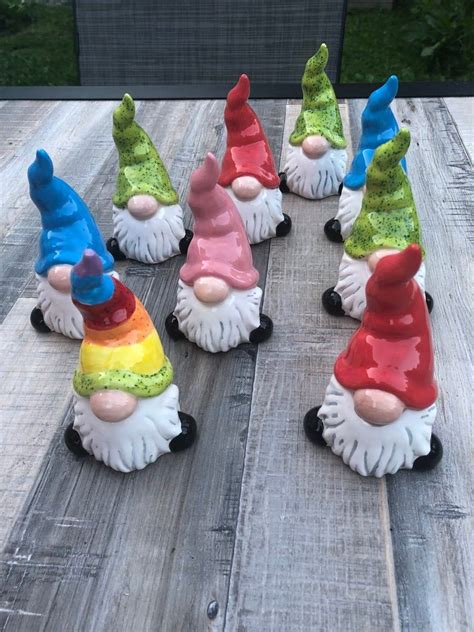 5 Gnome Custom Painted Or Diy Craft Kit Perfect T Etsy Polymer