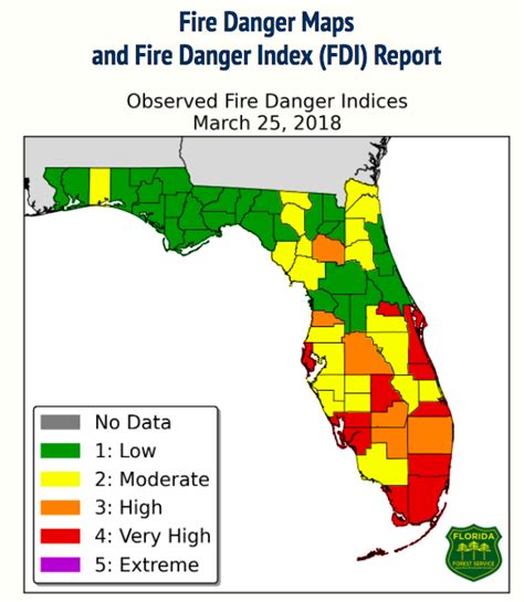 Florida Division Of Forestry Wildfire Map United States Map