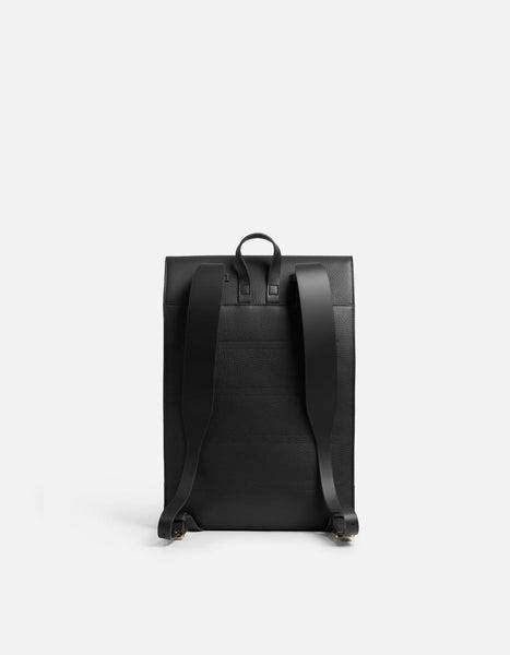 Harbour Rucksack Black Textured Men S Leather Bags Miansai