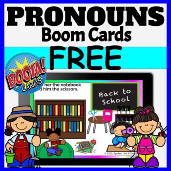 Pronoun Boom Cards FREE By Spoken Like A Champ TPT