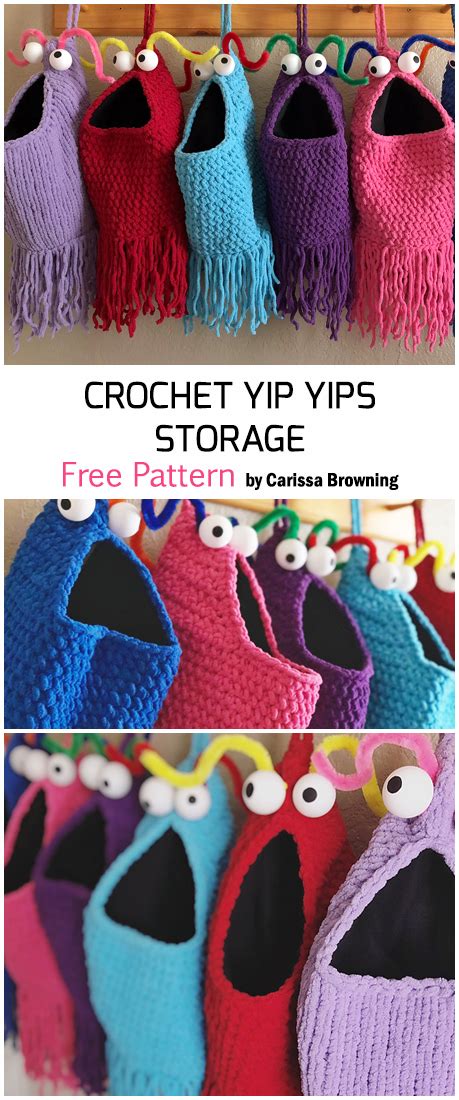 How To Crochet Easy Yip Yip Storage Baskets Off