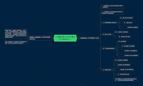 小规模纳税人代开专票会计分录是什么？思维导图编号p2376222 Treemind树图