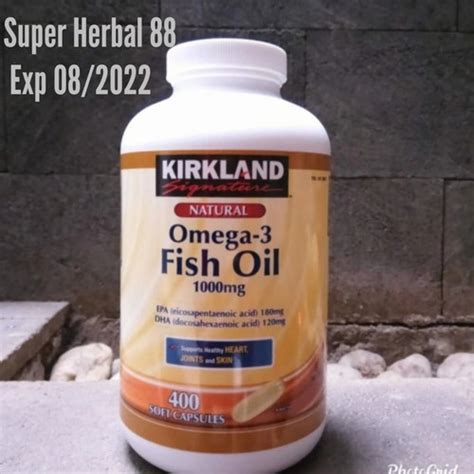 Jual Kirkland Signature Omega 3 Fish Oil 1000 Mg 400 Soft Capsules