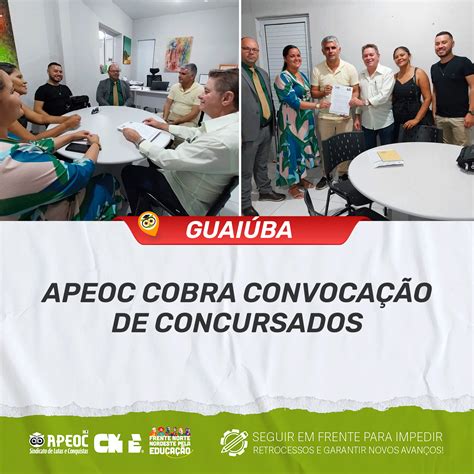 GUAIÚBA APEOC COBRA CONVOCAÇÃO DE CONCURSADOS Sindicato APEOC