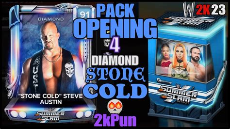 WWE 2K23 SUMMERSLAM PACK OPENING 4 DIAMOND STONE COLD MYFACTION